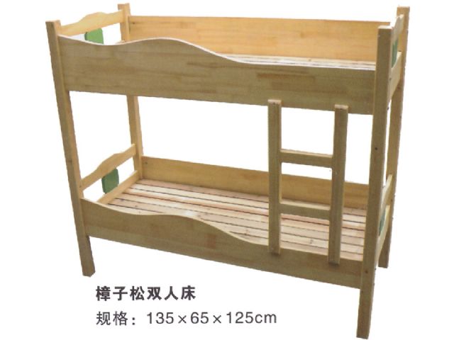 幼儿园实木制家具双人床午休午睡床 HX4301F