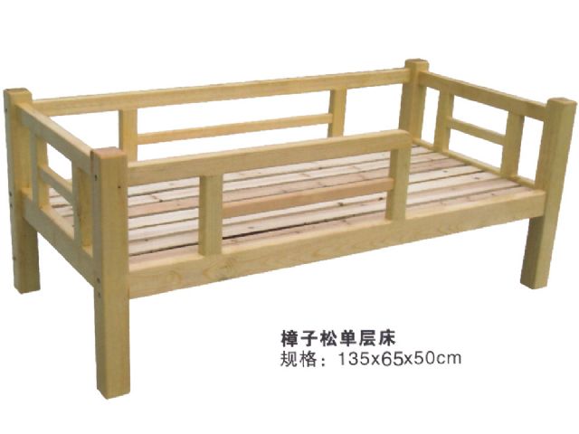 幼儿园家具实木制单人午睡床 HX4301K