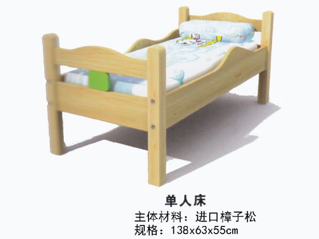 幼儿园木质家具午睡单人床 HX4301M