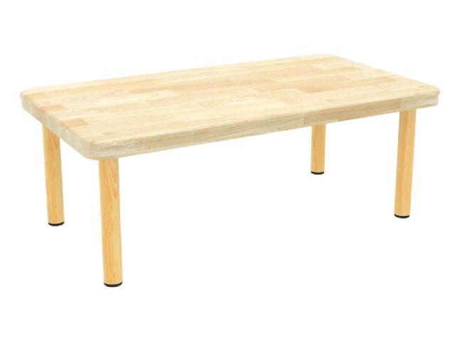 幼儿园班级家具厚橡胶木长方桌HX4202Y