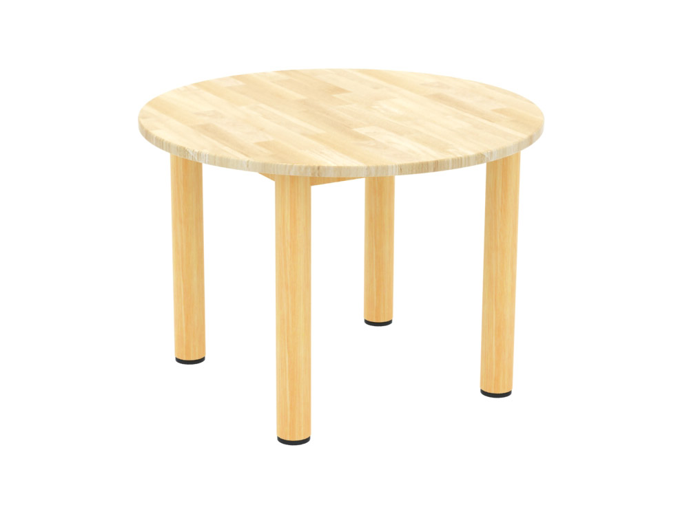 幼儿园班级家具橡胶木面圆桌HX4203B