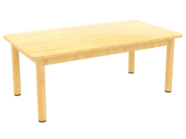 幼儿园家具樟子松木制长方桌HX4203F