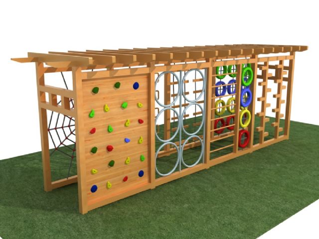 幼儿园实木制攀爬组合架游乐玩具设备 HX1302C