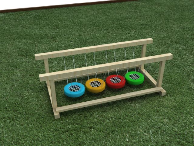 幼儿园户外实木制轮胎荡桥组合玩具游乐设备 HX1201I
