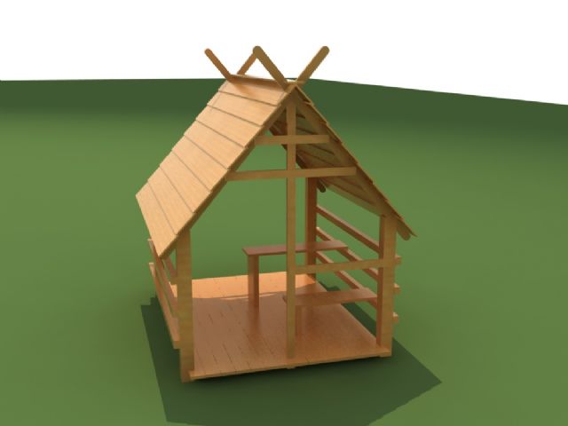 幼儿园户外大型实木制游乐场玩具组合木屋设备 HX1201E