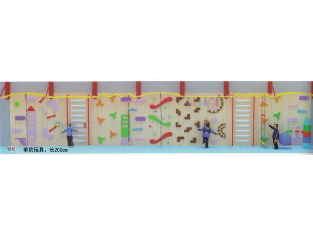 幼儿园户外大型实木制游乐设备玩具组合攀爬墙架 HX1301F