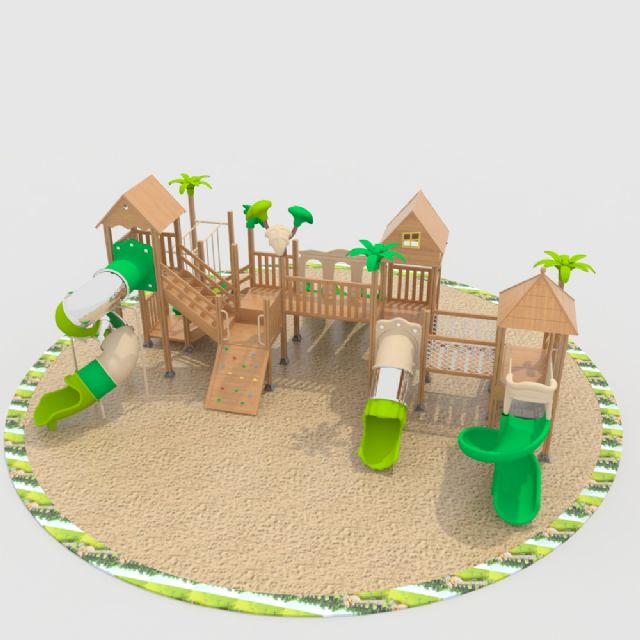 幼儿园大型实木制户外滑梯拓展组合玩具