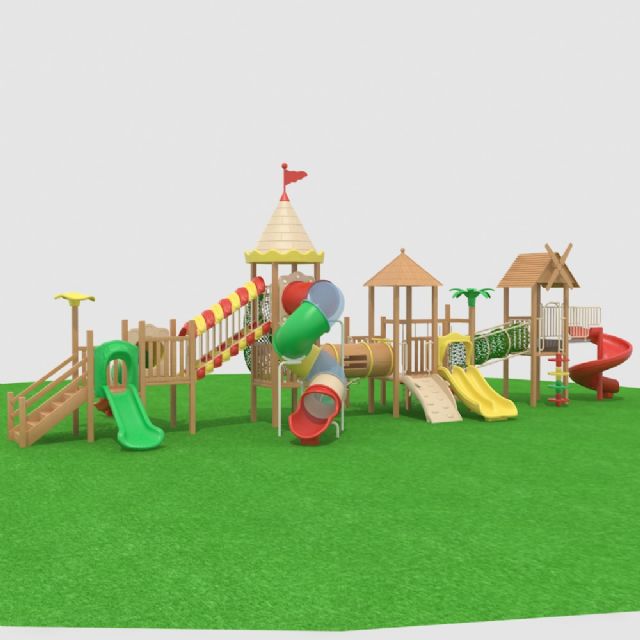 幼儿园户外大型塑木组合小博士滑梯玩具